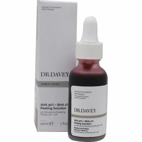 Picture of A10-Dr. Duffy is an exfoliating solution containing 30% AHA + 2% BHA