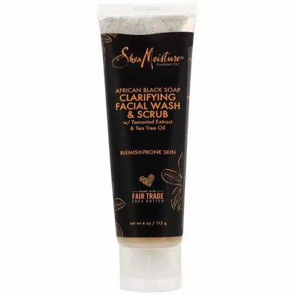 Picture of A10-Shea Moisture African Soap Face Wash & Scrub 4 oz (113 g)